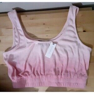 NEW ANTHROPOLOGIE SUNDAY IN BROOKLYN $68 Ombré Scoopneck Towel Crop Tank Size M
